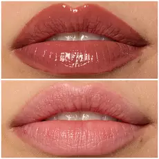 02 HYDRA-HONEY shade of Lip I.V. Hydrating Lip Gloss Stain for both shine and stain.