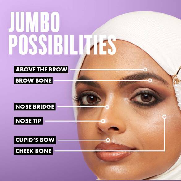 Imagem que descreve onde você pode aplicar o Jumbo Highlighter Stick.