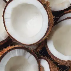 NYX Professional Makeup Coconut Cutie scent top notes are of open coconuts representing top notes of apple, peach, pear, and coconut.
