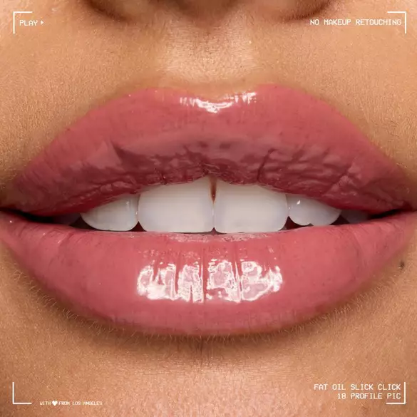 Close up of lips wearing Fat Oil Slick Click
