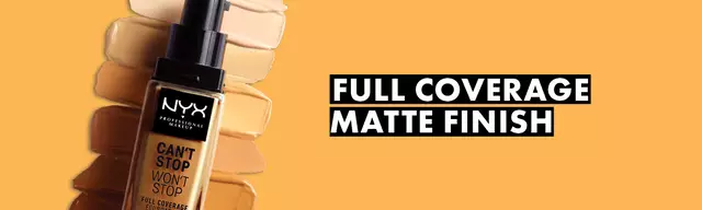 Full coverage matte finish