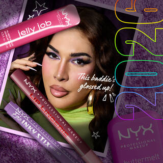 NYX product assortment featuring Erika La'Pearl picks