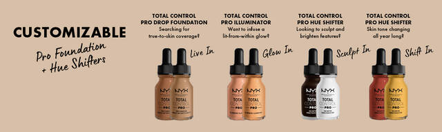 Rig mand Krympe Vær modløs Total Control Pro Drop Foundation Hue Shifter | NYX Professional Makeup
