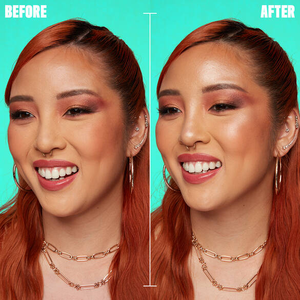 A gorgeous shine-free dewy finish that's super comfortable and breathable.