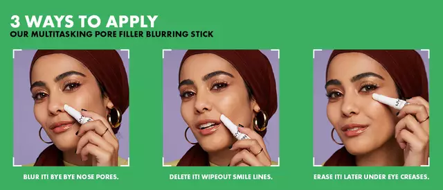 Steps to apply the Pore Filler Blurring Stick