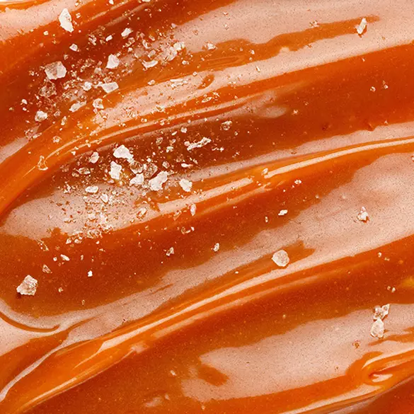 Close-up of caramel swirl to represent one of the middle notes in Caramelt Mami fragance.