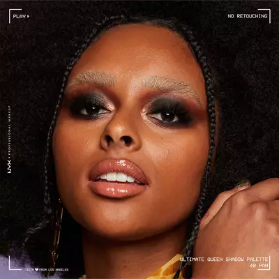 Model wearing eyeshadow look created with the Ultimate Queen Shadow Palette