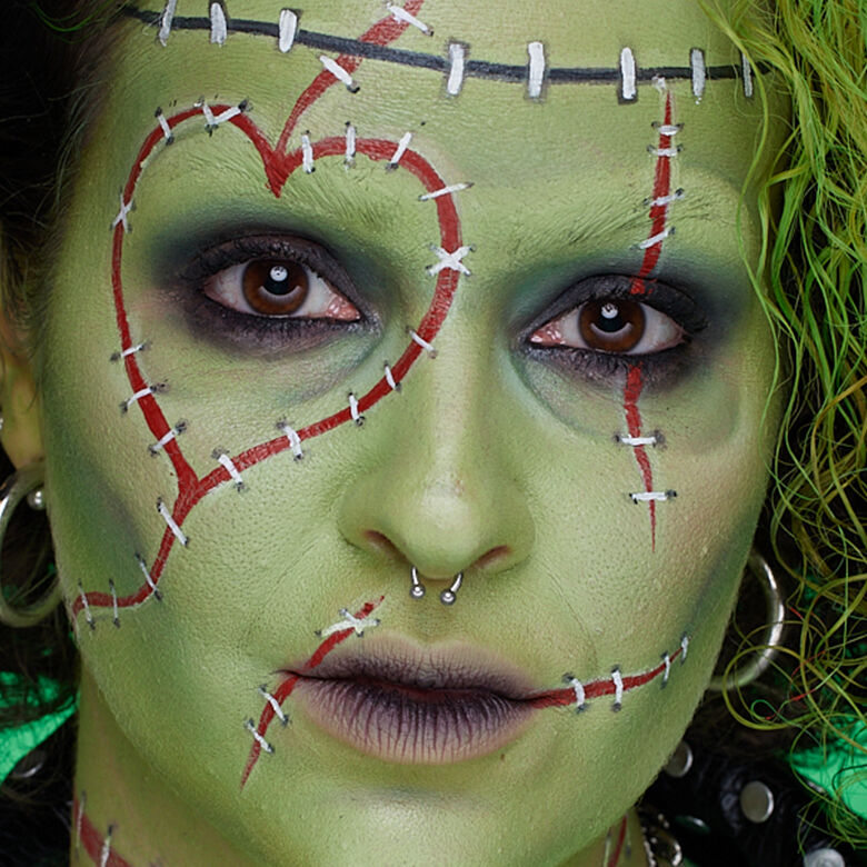 NYX Professional Makeup Frankenstein inspired halloween makeup look. 