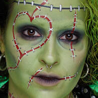 NYX Professional Makeup Frankenstein inspired halloween makeup look.