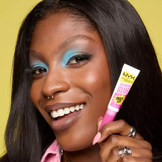 Model holding Crazy Lift Glue