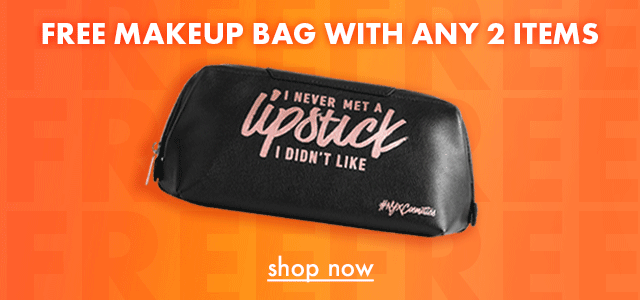 Free Makeup Bag with 2 item purchase