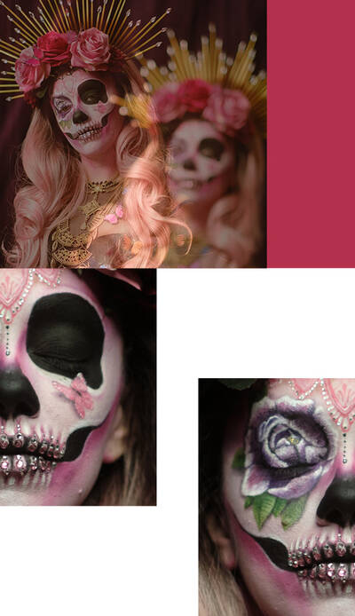 DIA DE LOS MUERTOS Catrina Doll Look Closeup