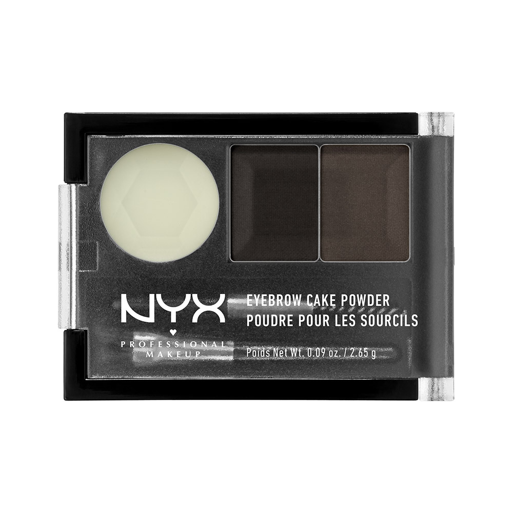 NYX Professional Makeup Eyebrow Cake Powder Brow Wax Kit Black Grey 6$
