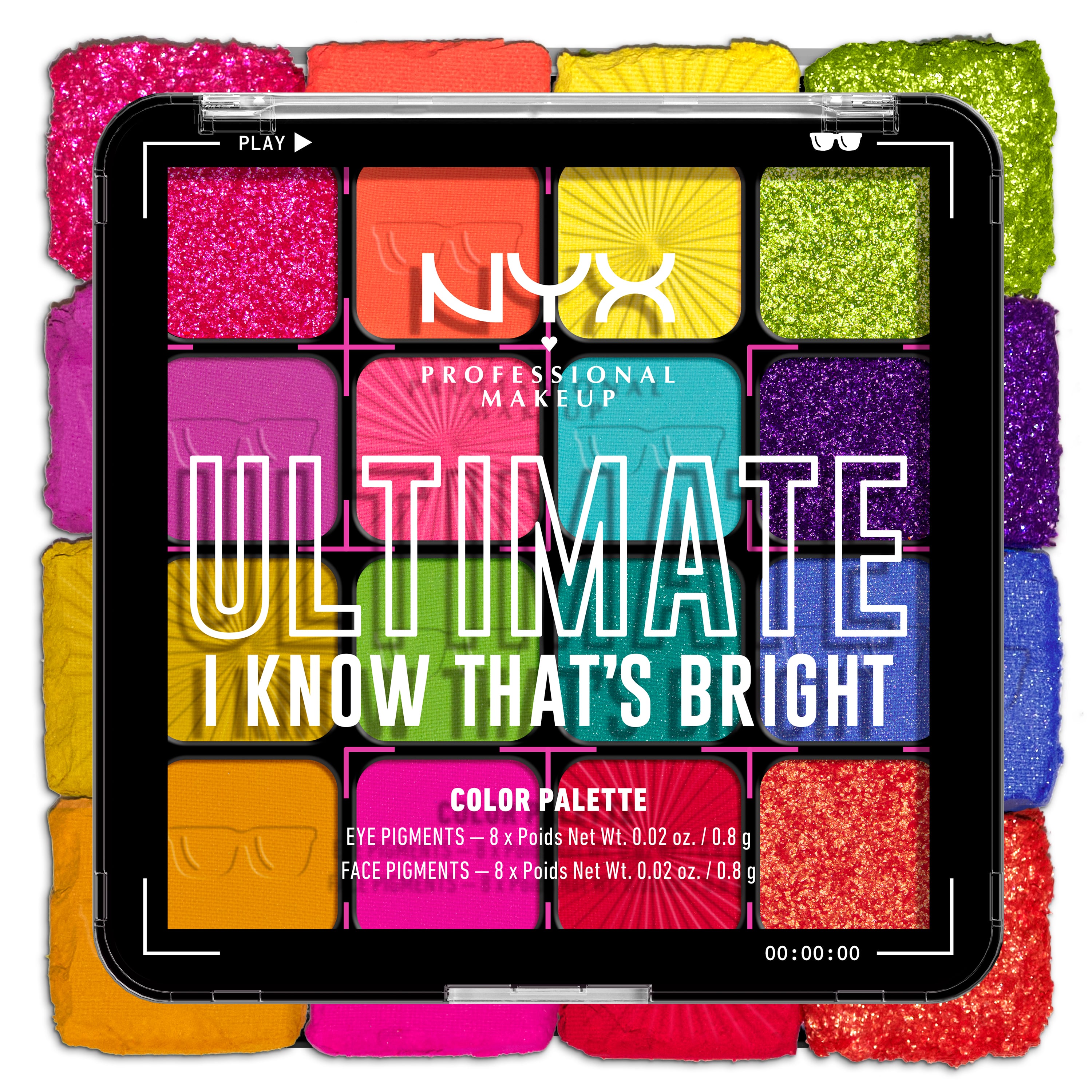 NYX Professional Makeup Vegan Ultimate Shadow Palettes | I Know Thats Bright