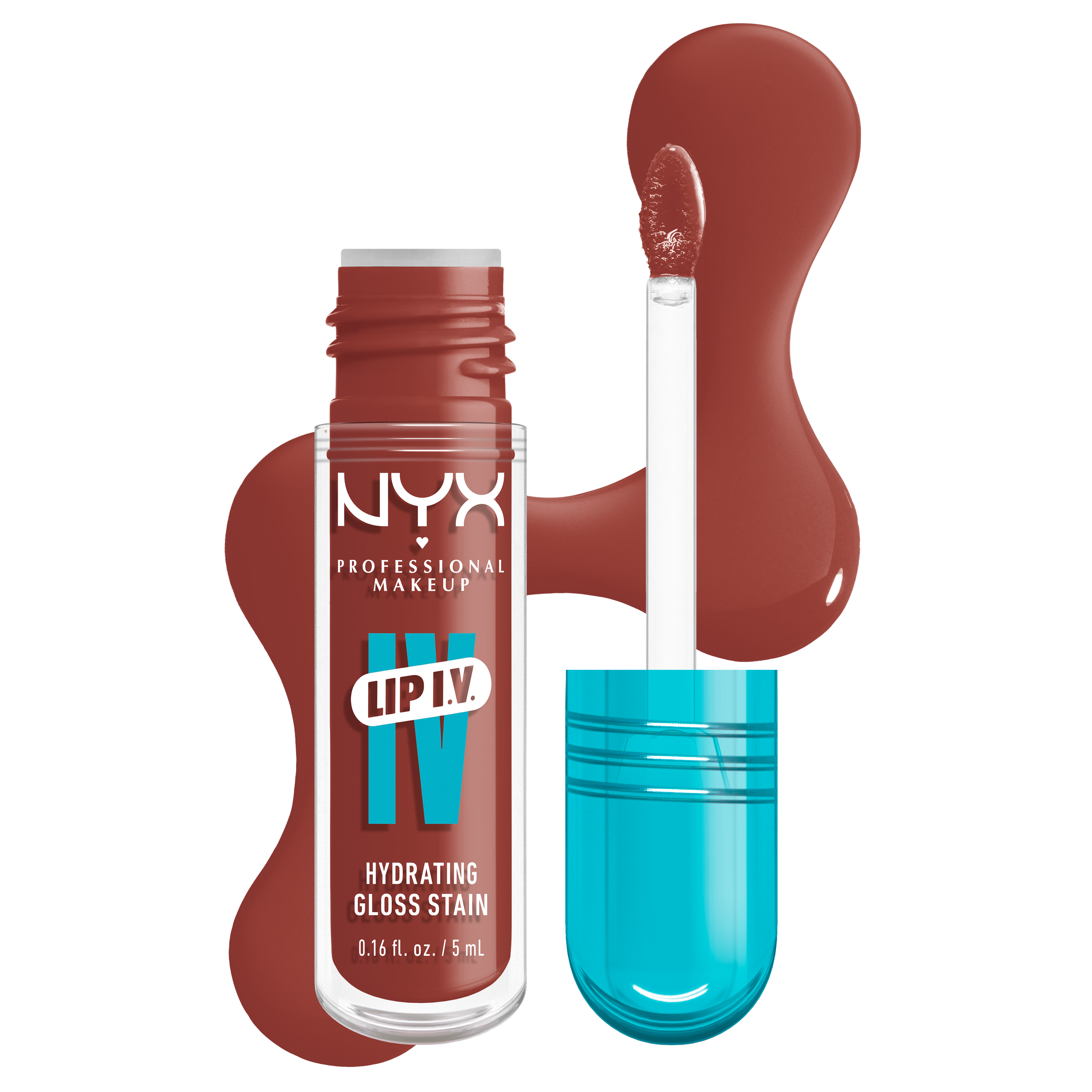 NYX Professional Makeup Lip Iv Hydrating Lip Gloss Stain - Long-Lasting Lip Stain Drippin Nude 12$
