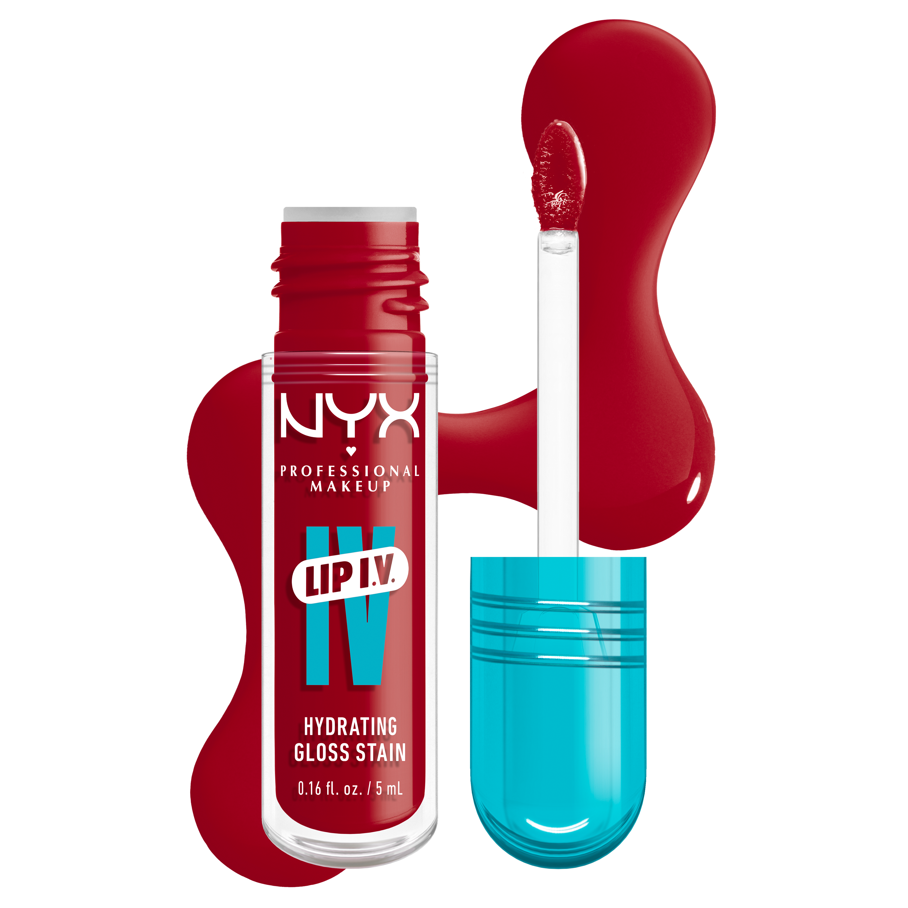 NYX Professional Makeup Lip Iv Hydrating Lip Gloss Stain - Long-Lasting Lip Stain Cherry Drenched 12$