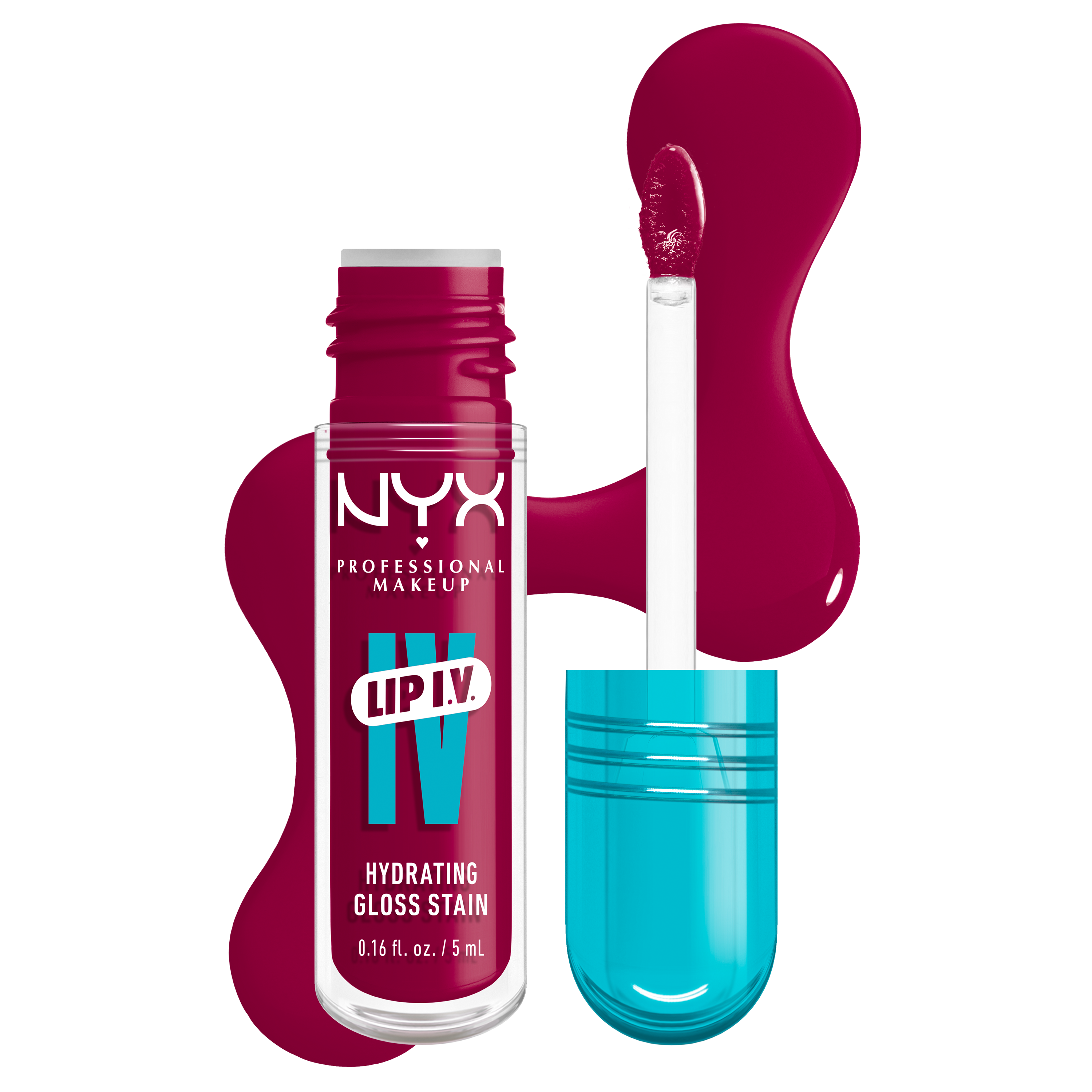 NYX Professional Makeup Lip Iv Hydrating Lip Gloss Stain - Long-Lasting Lip Stain Magenta Mist 12$