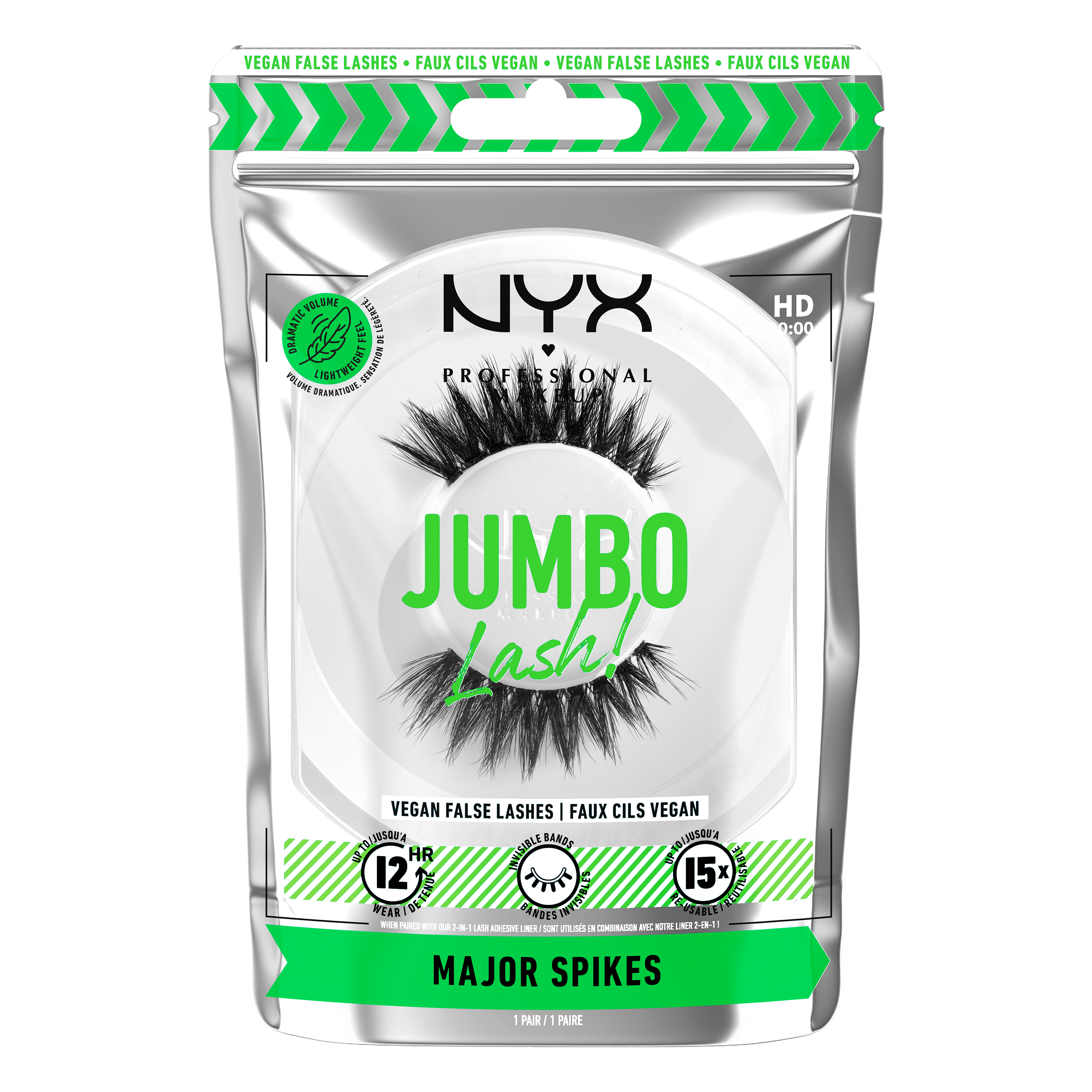 NYX Professional Makeup Jumbo Lash Vegan False Eyelashes Major Spikes $12