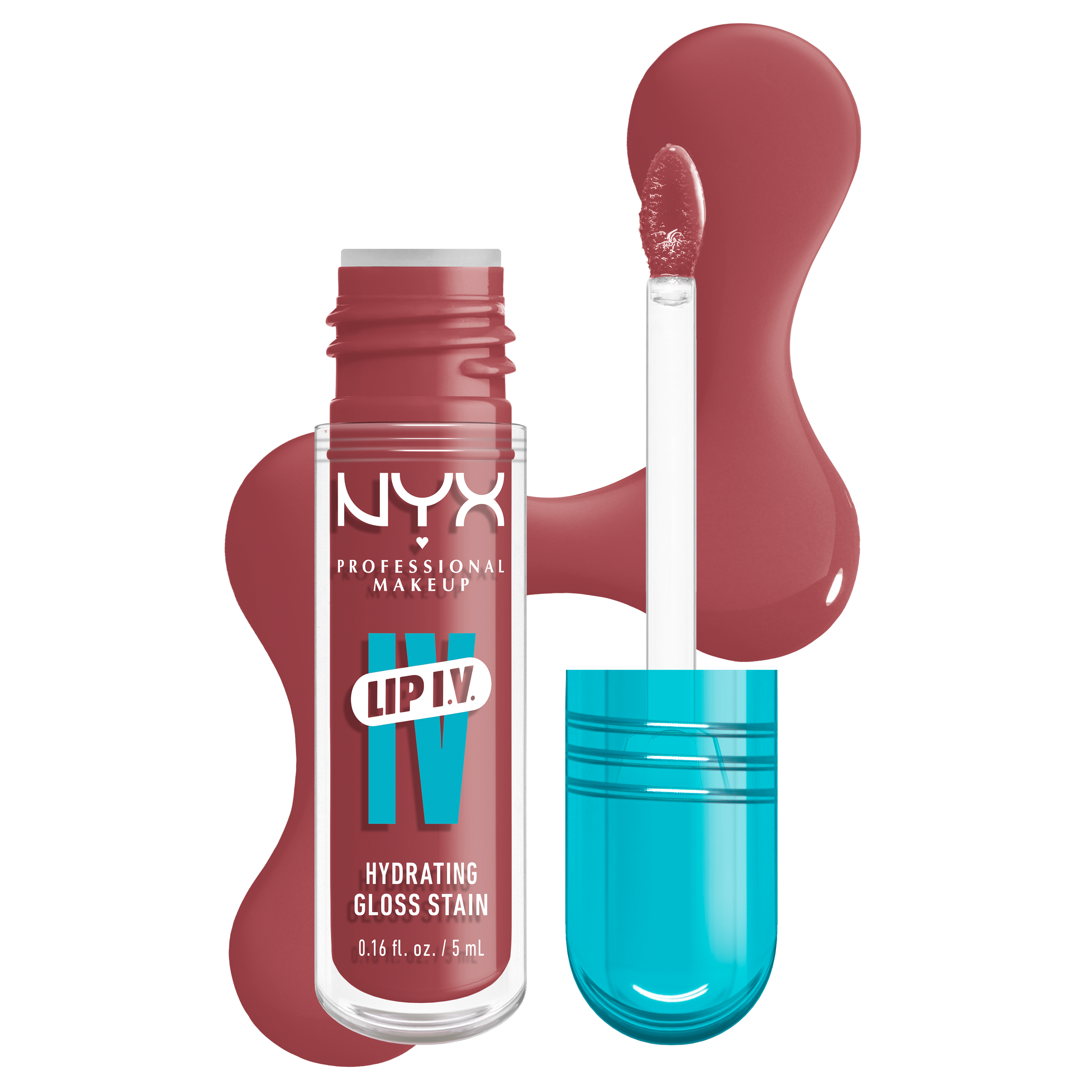 NYX Professional Makeup Lip Iv Hydrating Lip Gloss Stain - Long-Lasting Lip Stain Petal Pourin 12$