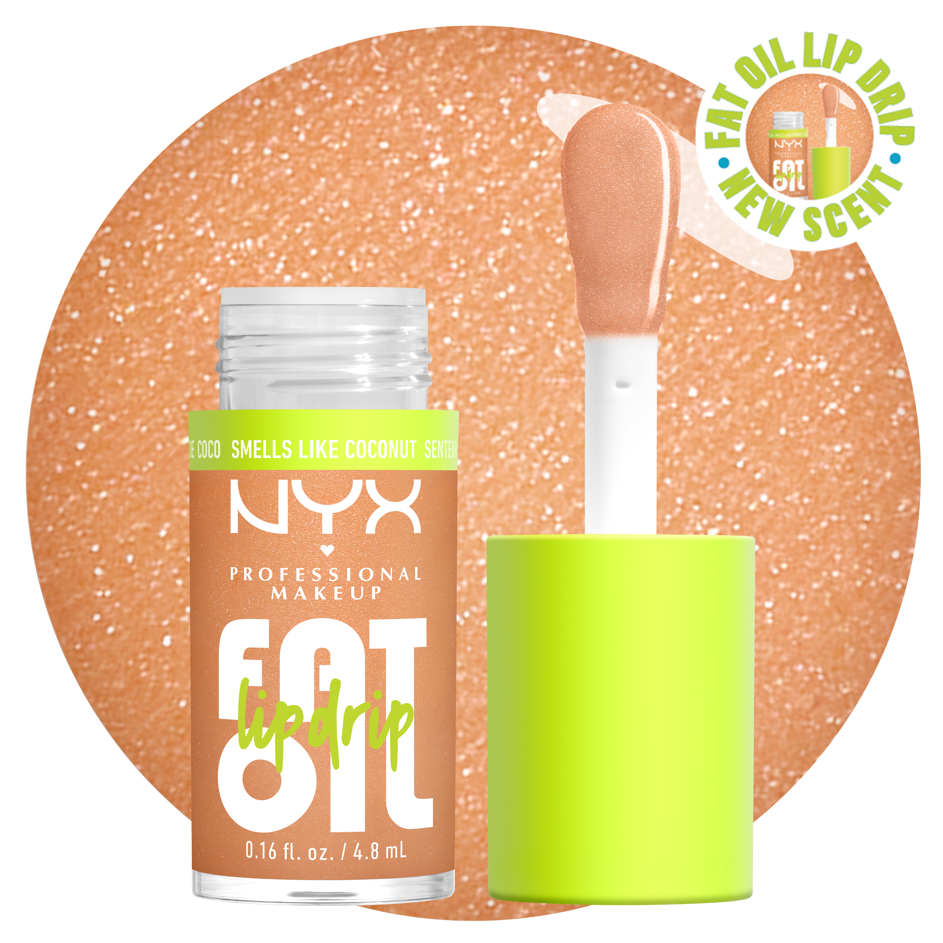 NYX Professional Makeup Tinted Lip Oil - Fat Oil Lip Drip Lip Gloss Coconut Cutie $10