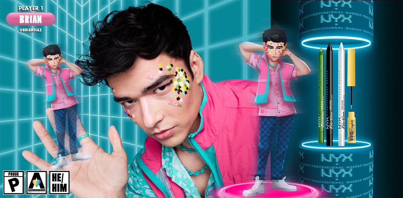 NYX Pride - Brian's makeup look