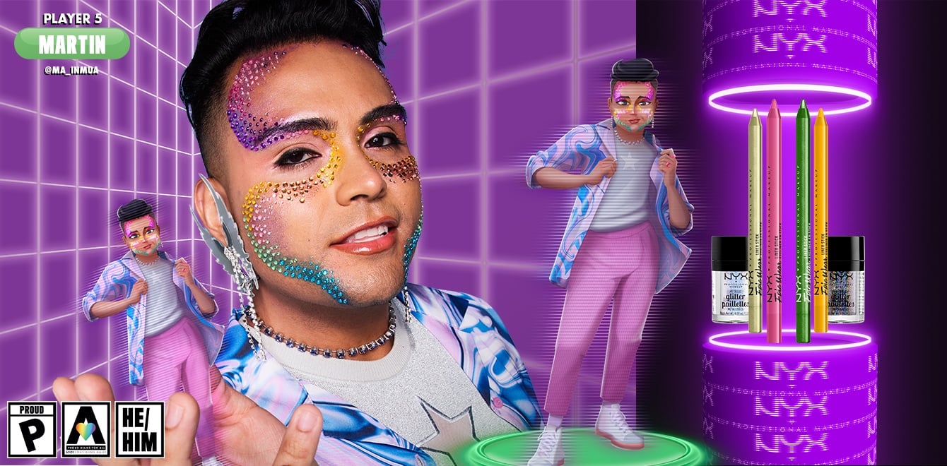 NYX Pride - Martin's makeup look