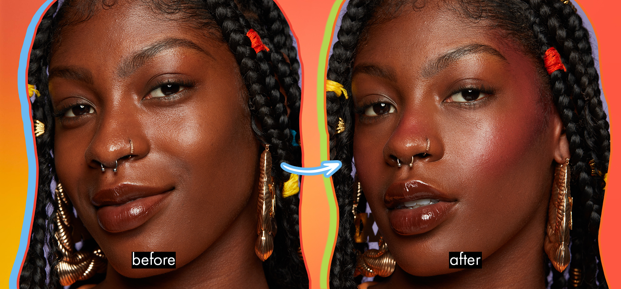 No shop makeup look